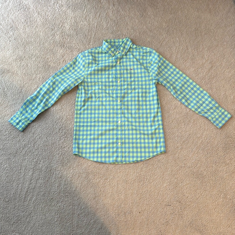EUC Vineyard Vines Boys Long Sleeved Performance Shirt Sz S